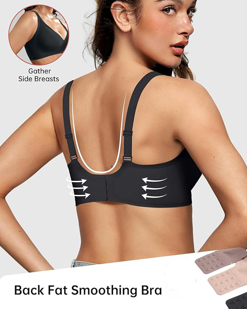 Comfortable Seamless Deep V Wireless Push-Up Bra for Ultimate Support