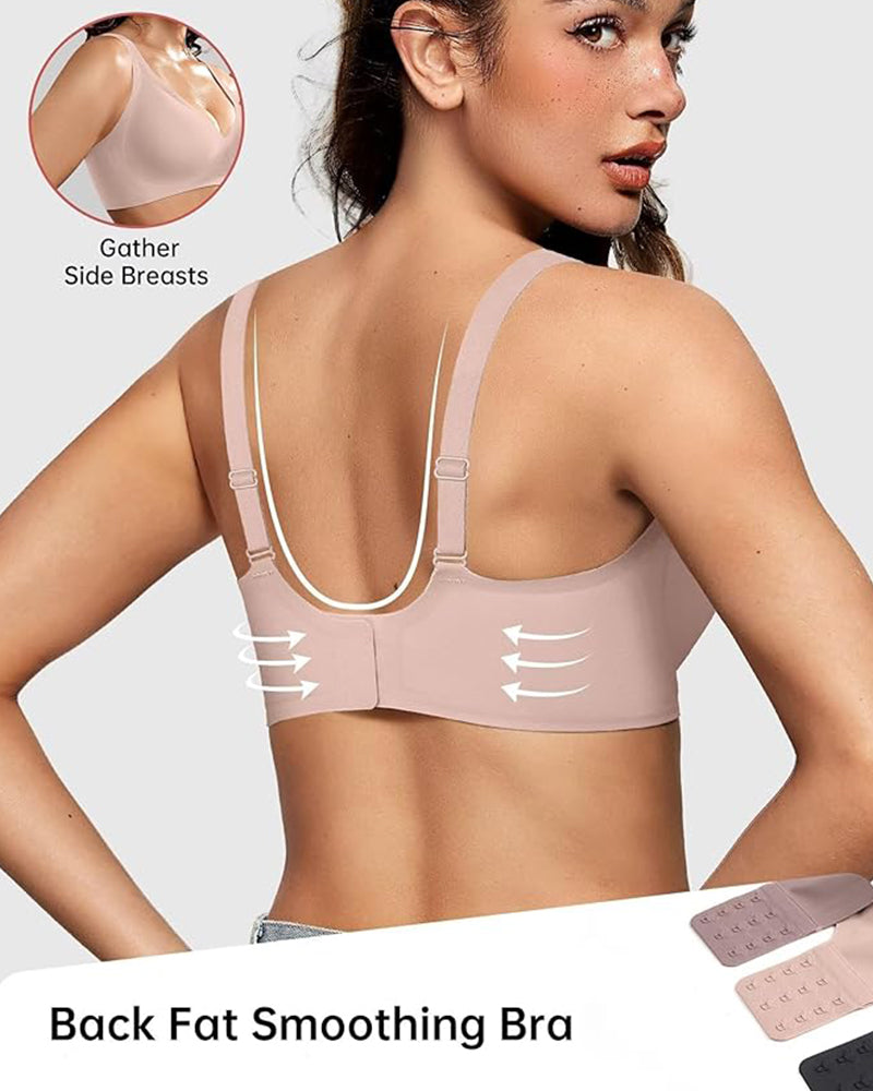 Comfortable Seamless Deep V Wireless Push-Up Bra for Ultimate Support