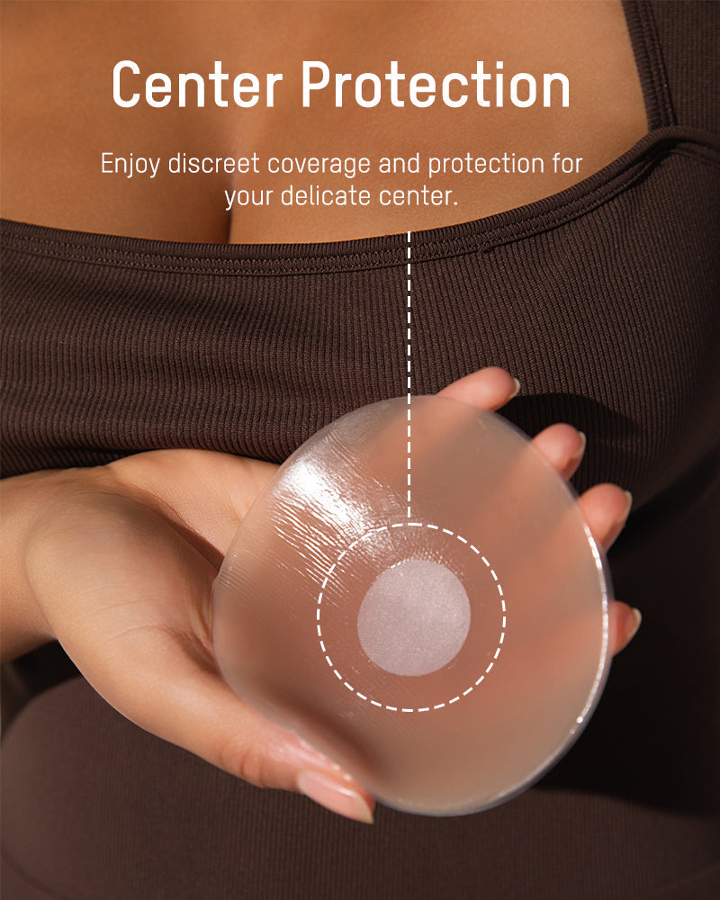 Invisible Reusable Seamless Silicone Nipple Covers for Smooth Look (2 Pairs)
