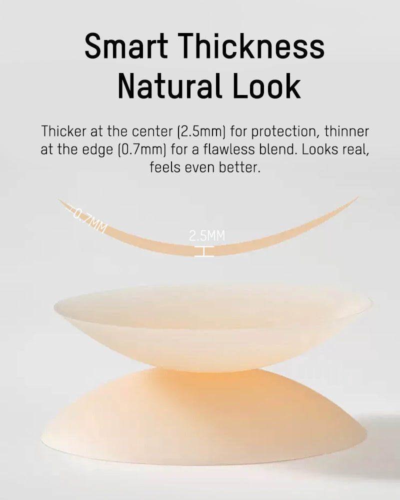 Invisible Reusable Seamless Silicone Nipple Covers for Smooth Look (2 Pairs)
