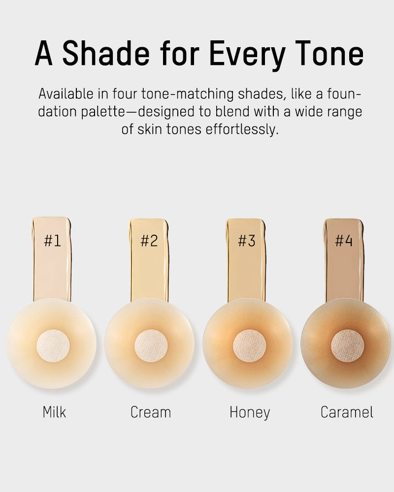 Invisible Reusable Seamless Silicone Nipple Covers for Smooth Look (2 Pairs)