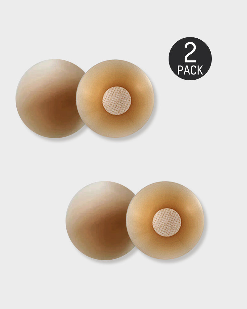 Invisible Reusable Seamless Silicone Nipple Covers for Smooth Look (2 Pairs)