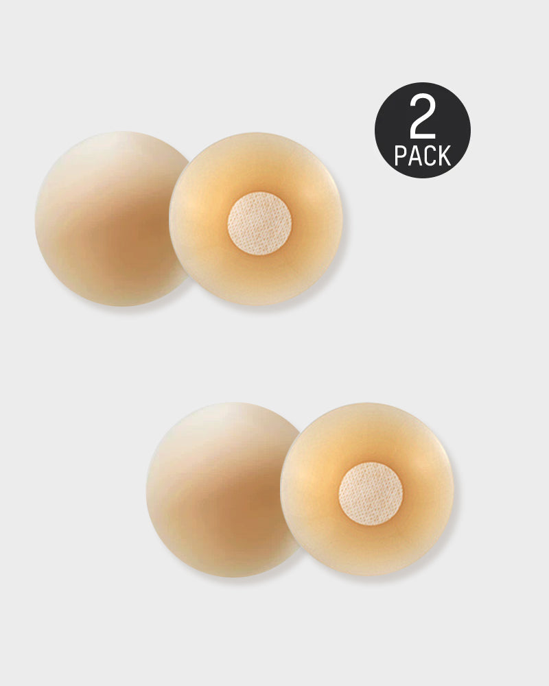 Invisible Reusable Seamless Silicone Nipple Covers for Smooth Look (2 Pairs)