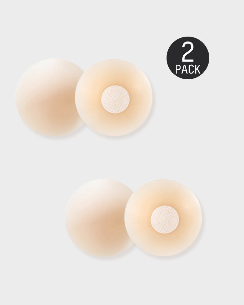 Invisible Reusable Seamless Silicone Nipple Covers for Smooth Look (2 Pairs)
