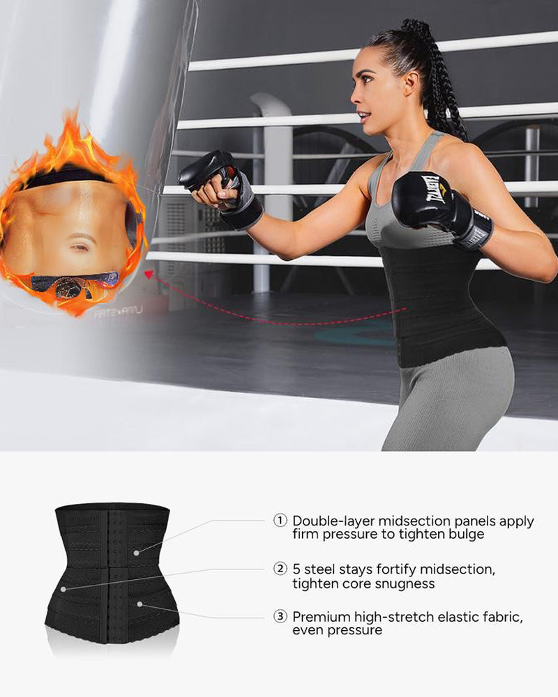 Segmented Steel Bone Waist Trainer Corset for Tummy Control, Posture, Shaping