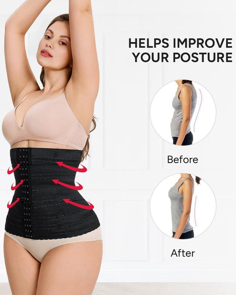 Segmented Steel Bone Waist Trainer Corset for Tummy Control, Posture, Shaping