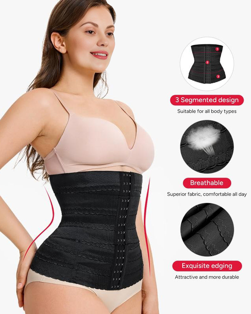 Segmented Steel Bone Waist Trainer Corset for Tummy Control, Posture, Shaping