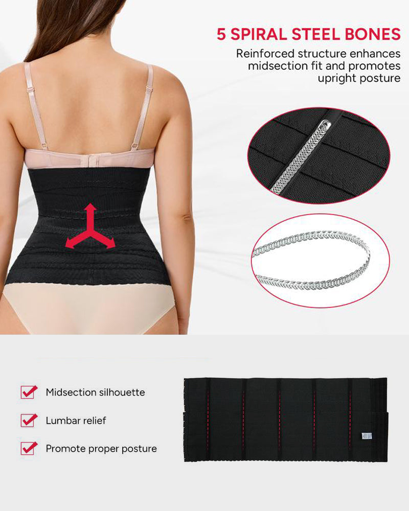 Segmented Steel Bone Waist Trainer Corset for Tummy Control, Posture, Shaping