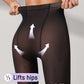 Chic Semi-Sheer Black Polka Dot High-Waist Tights for Elegant Everyday Style