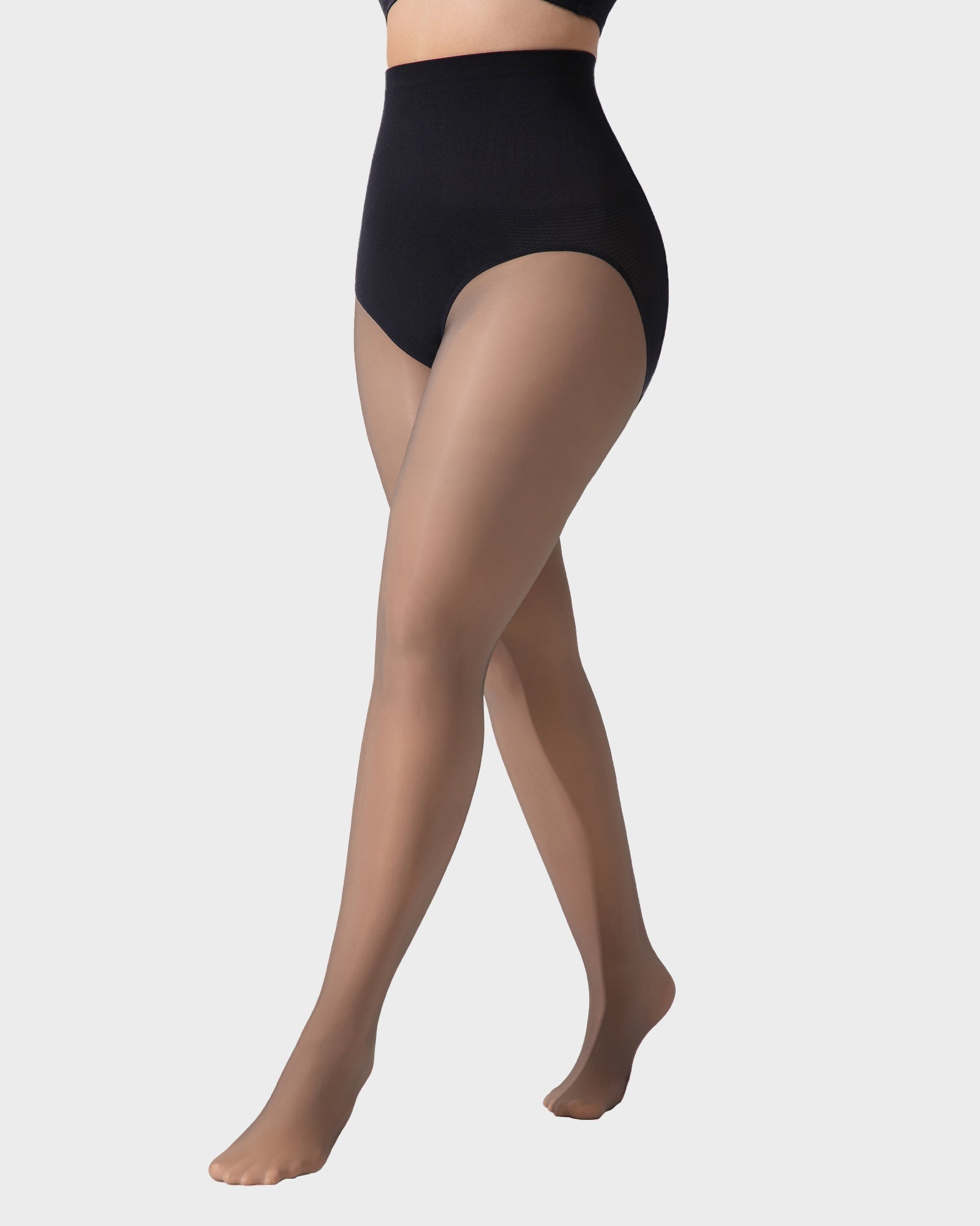 Luxurious Semi-Sheer High-Waist Shaping Tights: Thin, Fleece-Lined, Comfortable, & Stylish