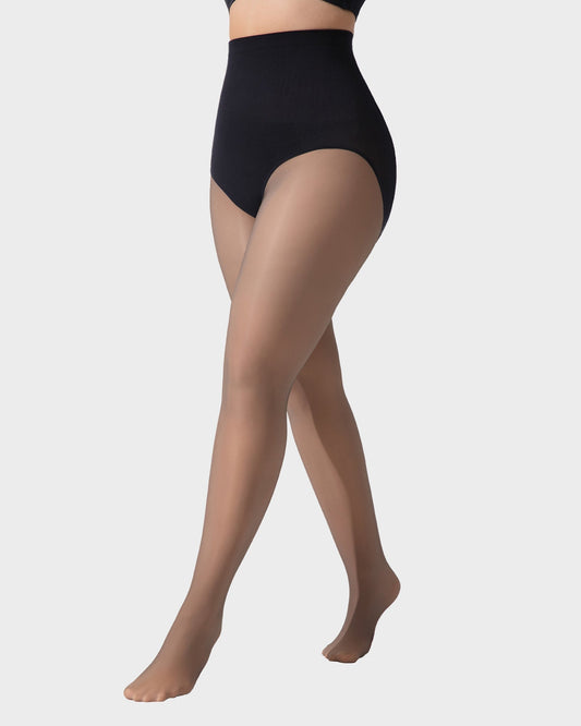 Luxurious Semi-Sheer High-Waist Shaping Tights: Thin, Fleece-Lined, Comfortable, & Stylish