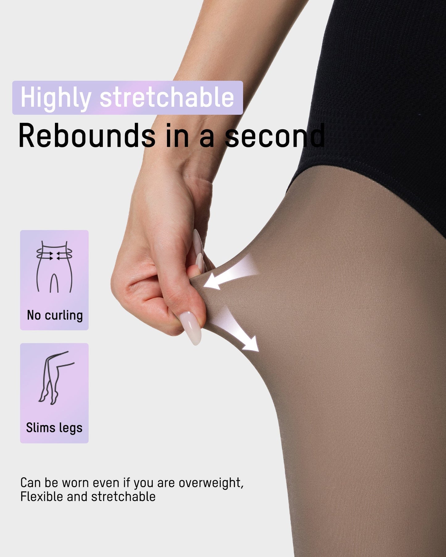 Luxurious Semi-Sheer High-Waist Shaping Tights: Thin, Fleece-Lined, Comfortable, & Stylish