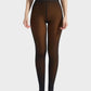 Warm Fleece-Lined Tights: Faux Sheer, Slimming, Single Seam Winter Hosiery