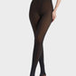 Warm Fleece-Lined Tights: Faux Sheer, Slimming, Single Seam Winter Hosiery