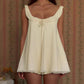 Chic Backless Princess Neck A-Line Top & Mini Shorts Set Chiffon