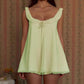 Chic Backless Princess Neck A-Line Top & Mini Shorts Set Chiffon