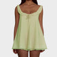 Chic Backless Princess Neck A-Line Top & Mini Shorts Set Chiffon
