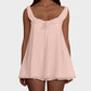 Chic Backless Princess Neck A-Line Top & Mini Shorts Set Chiffon