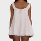 Chic Backless Princess Neck A-Line Top & Mini Shorts Set Chiffon