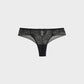 Delicate Floral Lace Cut-Out Thong Panties Set - Comfortable 4-Pack Lingerie