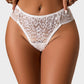 Charming Floral Lace Cut-Out Thong Panties - Delightful Multipack Underwear