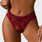 Charming Floral Lace Cut-Out Thong Panties - Delightful Multipack Underwear