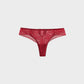 Charming Floral Lace Cut-Out Thong Panties - Delightful Multipack Underwear