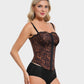 Fierce Leopard Print Shaping Corset Top with Tummy Control & Detachable Straps