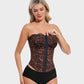 Fierce Leopard Print Shaping Corset Top with Tummy Control & Detachable Straps