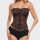 Fierce Leopard Print Shaping Corset Top with Tummy Control & Detachable Straps