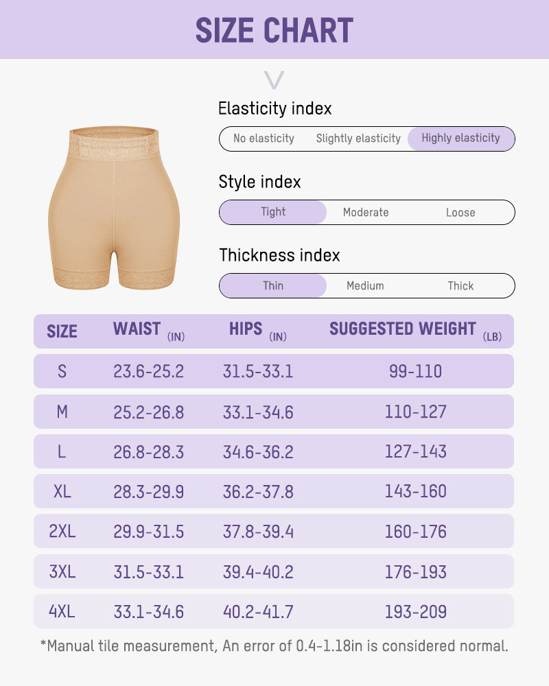 High-Waisted Sculpting Lace Shapewear Shorts for Tummy Control and Butt Lift