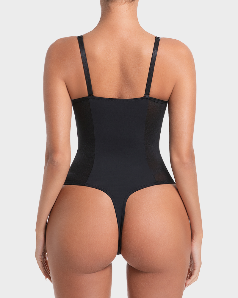 Seamless All-in-One Shaping Bodysuit Thong for Women, Tummy Control