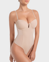 Seamless All-in-One Shaping Bodysuit Thong for Women, Tummy Control