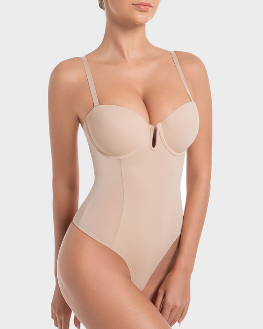 Seamless All-in-One Shaping Bodysuit Thong for Women, Tummy Control