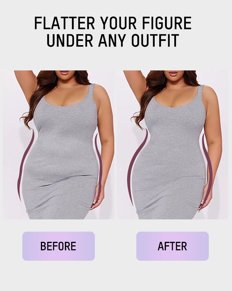 Seamless All-in-One Shaping Bodysuit Thong for Women, Tummy Control