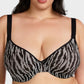 Chic Sheer Zebra Mesh Unlined Underwire Bra for Daring Everyday Style