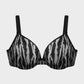 Chic Sheer Zebra Mesh Unlined Underwire Bra for Daring Everyday Style