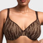 Chic Sheer Zebra Mesh Unlined Underwire Bra for Daring Everyday Style