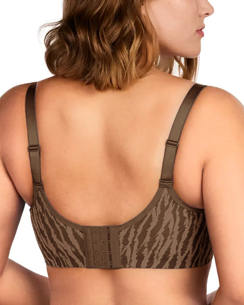 Chic Sheer Zebra Mesh Unlined Underwire Bra for Daring Everyday Style