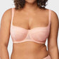 Shimmer Lightly Padded Balconette Bra, Comfortable Underwire Everyday Support for Women