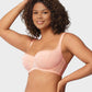 Shimmer Lightly Padded Balconette Bra, Comfortable Underwire Everyday Support for Women