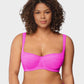 Shimmer Lightly Padded Balconette Bra, Comfortable Underwire Everyday Support for Women