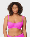 Shimmer Lightly Padded Balconette Bra, Comfortable Underwire Everyday Support for Women