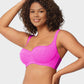 Shimmer Lightly Padded Balconette Bra, Comfortable Underwire Everyday Support for Women