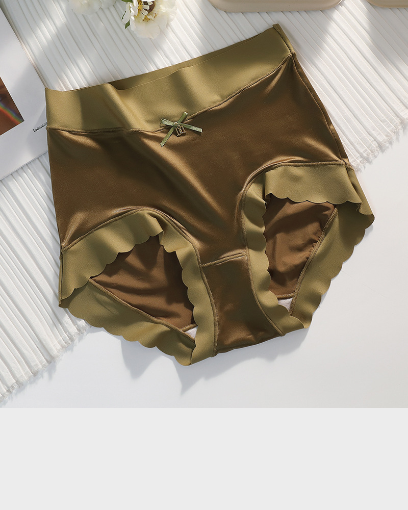 Silky High-Waist Seamless Scalloped Briefs 6-Pack - Breathable Comfort Underwear