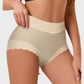 Silky High-Waist Seamless Scalloped Briefs 6-Pack - Breathable Comfort Underwear