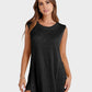 Chic Sleeveless Knit Lounge Set: Relaxed Tank Top & Side-Split Shorts