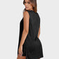 Chic Sleeveless Knit Lounge Set: Relaxed Tank Top & Side-Split Shorts