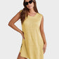 Chic Sleeveless Knit Lounge Set: Relaxed Tank Top & Side-Split Shorts