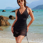 Elegant Women's Sheer Mesh Sarong Wrap Swimsuit Cover-Up Beach Dress